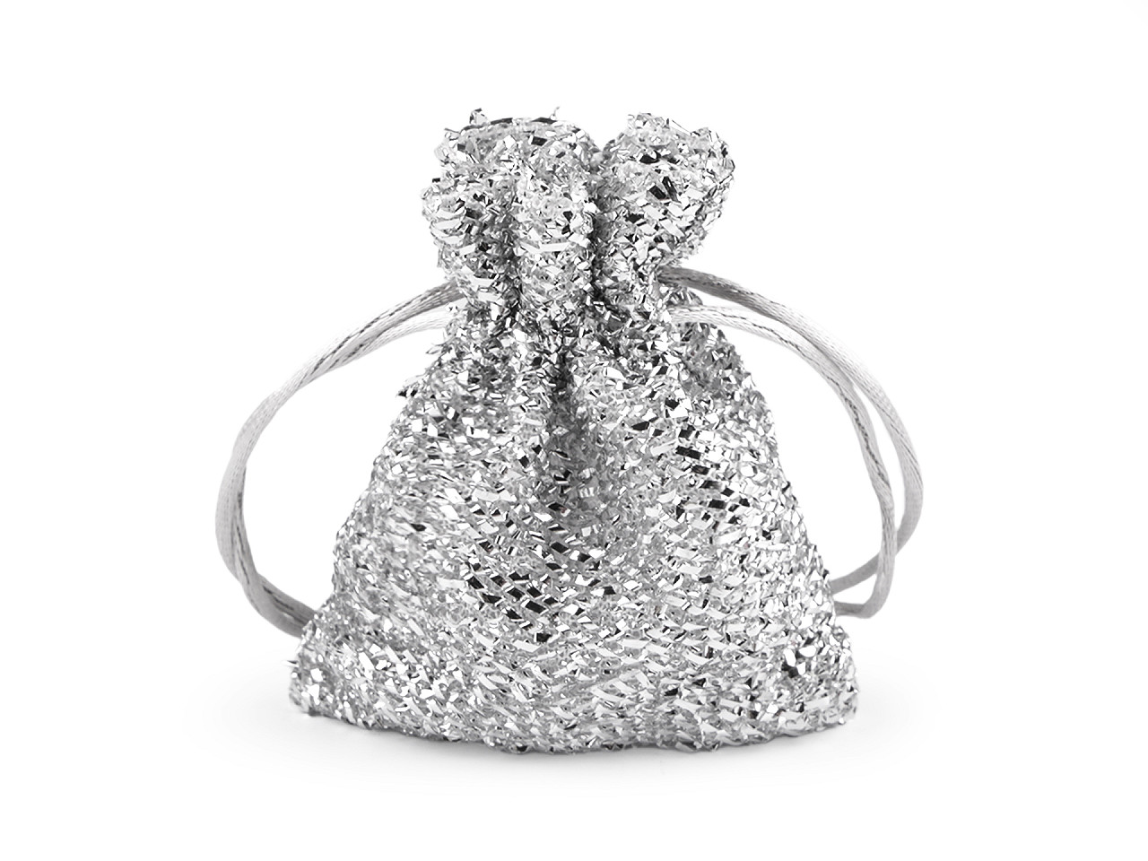 Saculet cadou 8x10 cm - Argintiu (10 Bucăți)