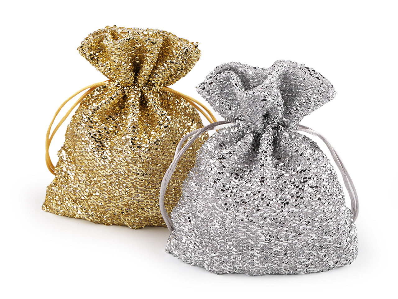 Saculet cadou 13x18 cm - Argintiu (10 Bucăți)