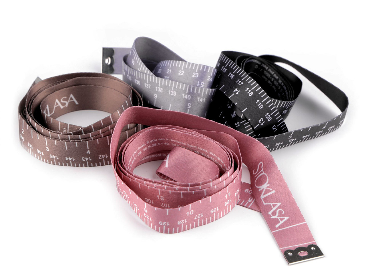 Metru de croitorie din satin - Negru (1 Bucată)