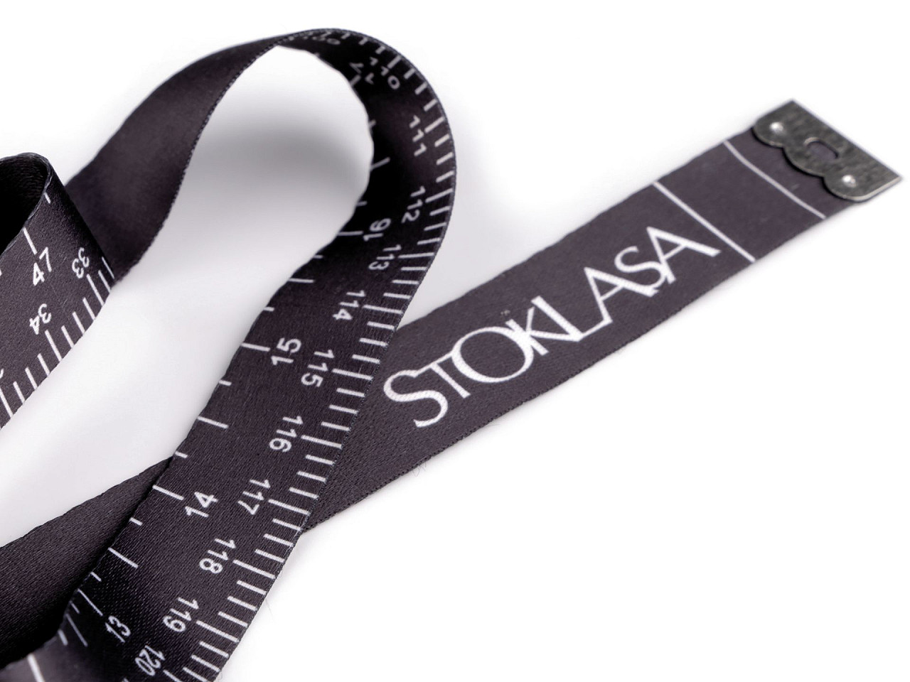 Metru de croitorie din satin - Negru (1 Bucată)