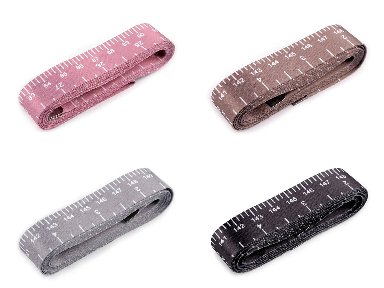 Metru de croitorie din satin - Negru (1 Bucată)