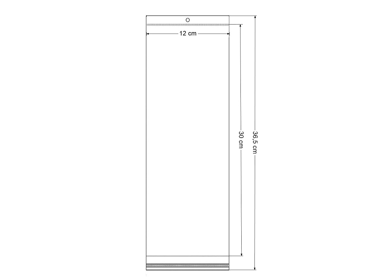 Punga pp cu clapeta adeziva si agatatoare 12x30 cm - Transparent (100 Bucăți)