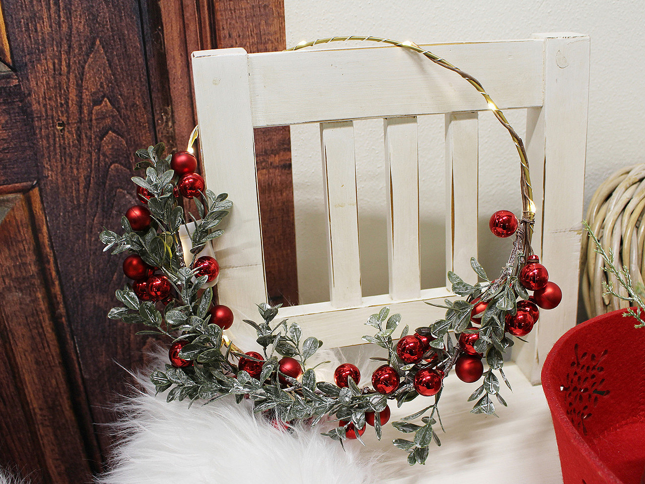 Globulețe de craciun ø20 mm - Roz vintage (1 Cutie)