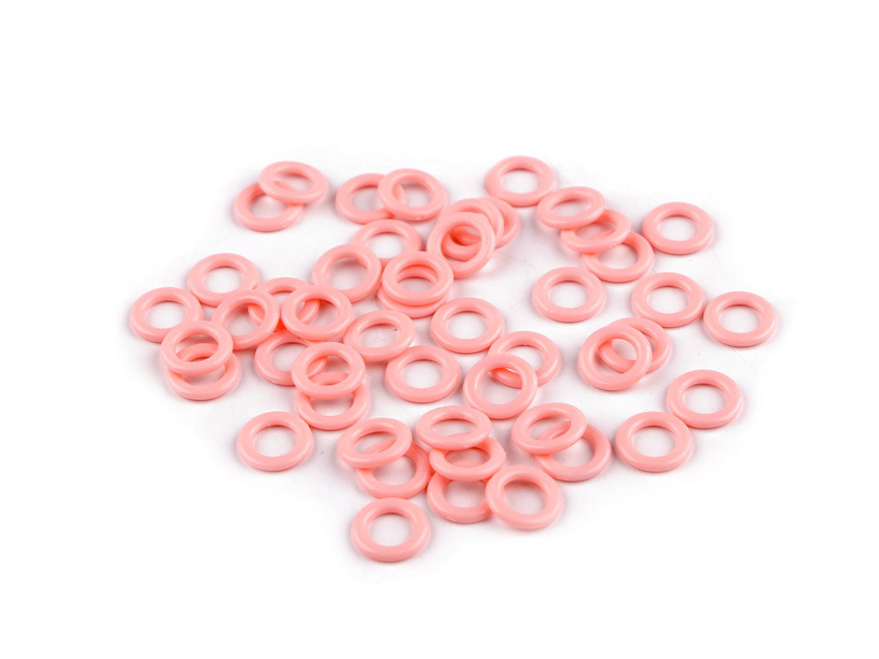 Inel de plastic / accesoriu pentru tricotat ø10; 12; 14 mm - Roz (100 Bucăți)