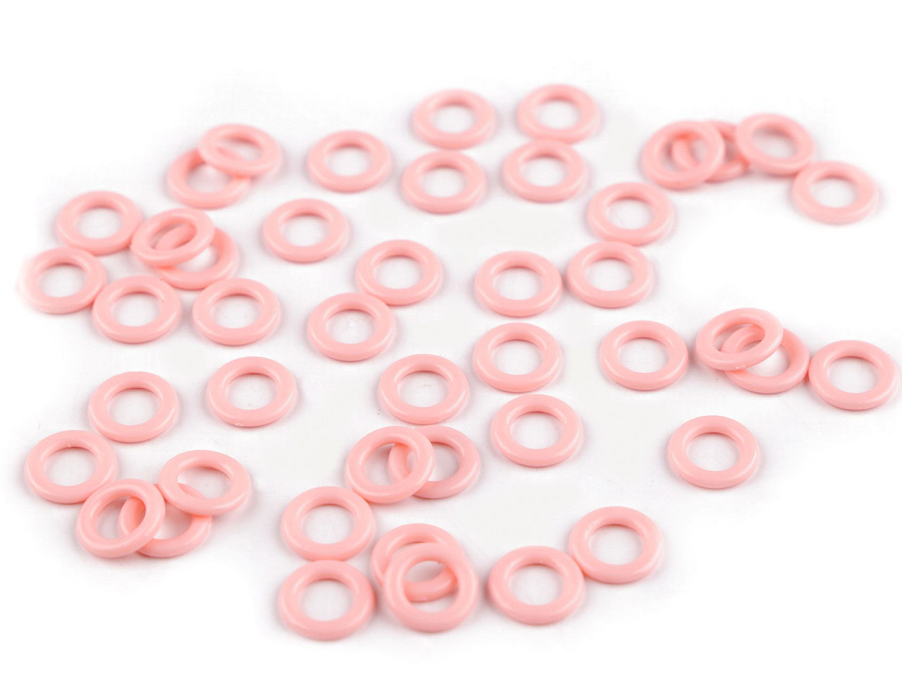 Inel de plastic / accesoriu pentru tricotat ø10; 12; 14 mm - Roz (100 Bucăți)