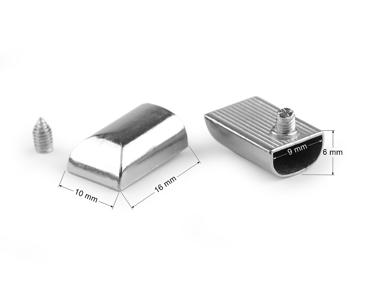 Terminatie fermoar - Nichel negru (100 Bucăți)