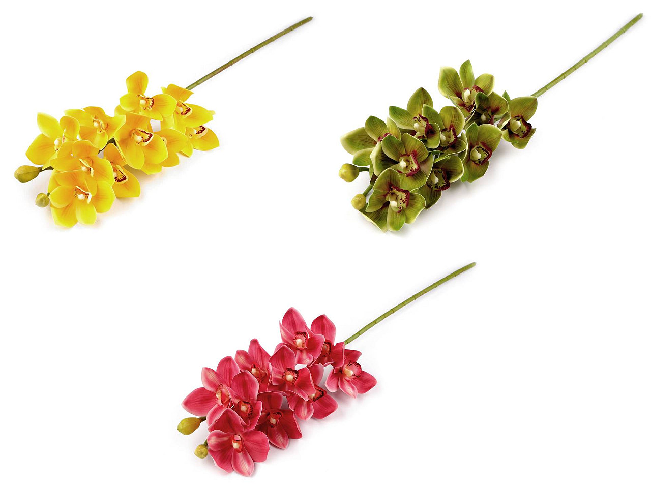 Buchet de orhidee artificială - Galben (1 Bucată)