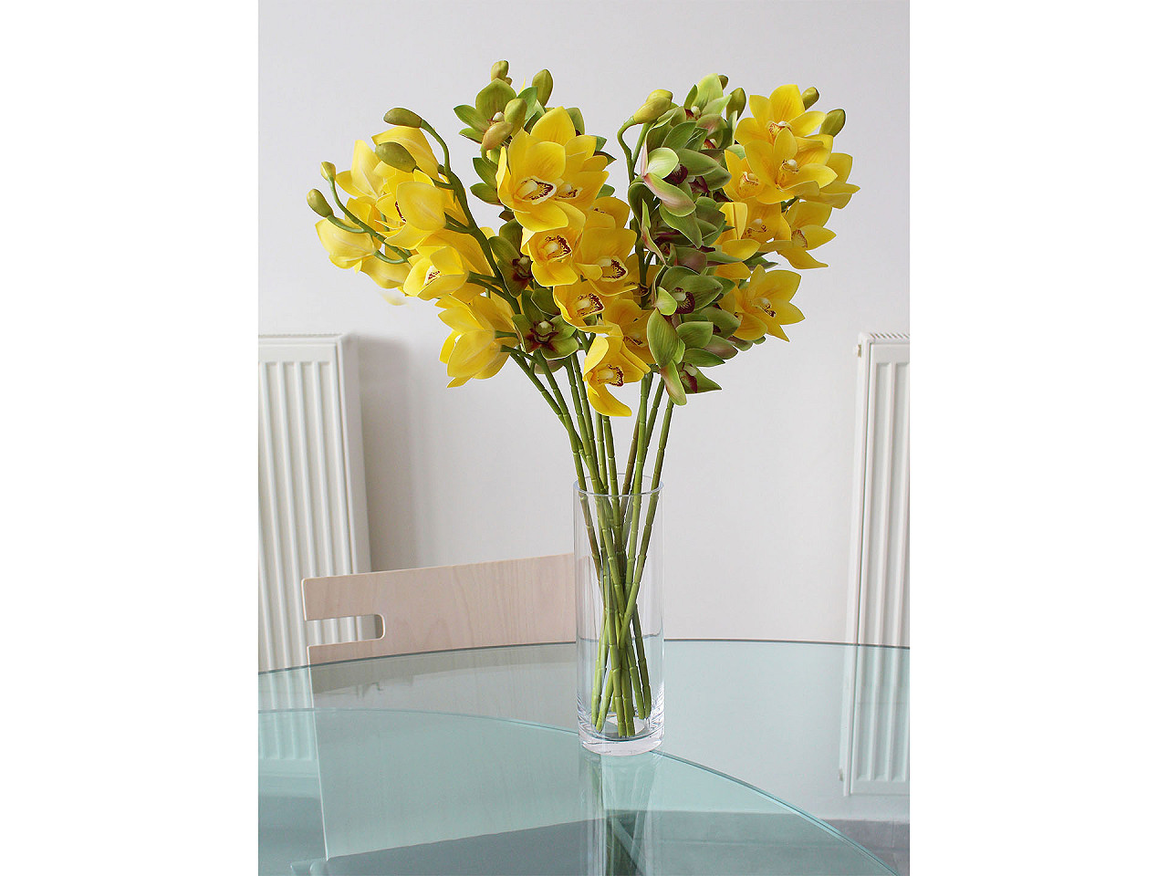 Buchet de orhidee artificială - Galben (1 Bucată)