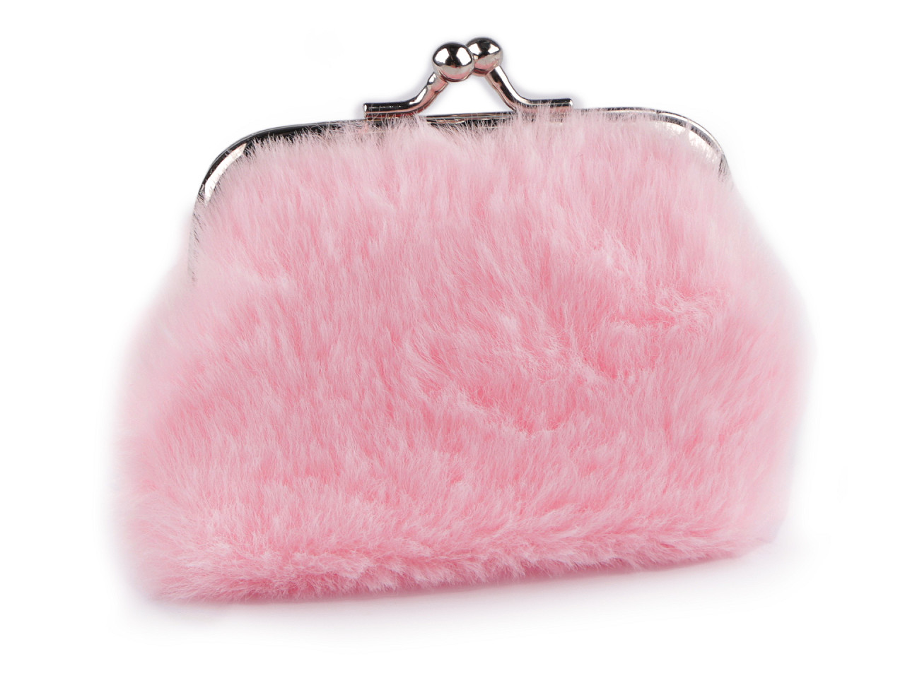 Portofel mic  pentru monede, pluș - Roz (1 Bucată)