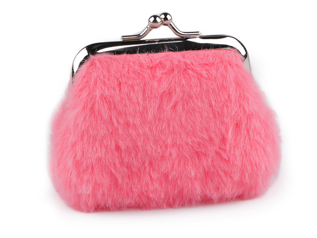 Portofel mic  pentru monede, pluș - Roz (1 Bucată)