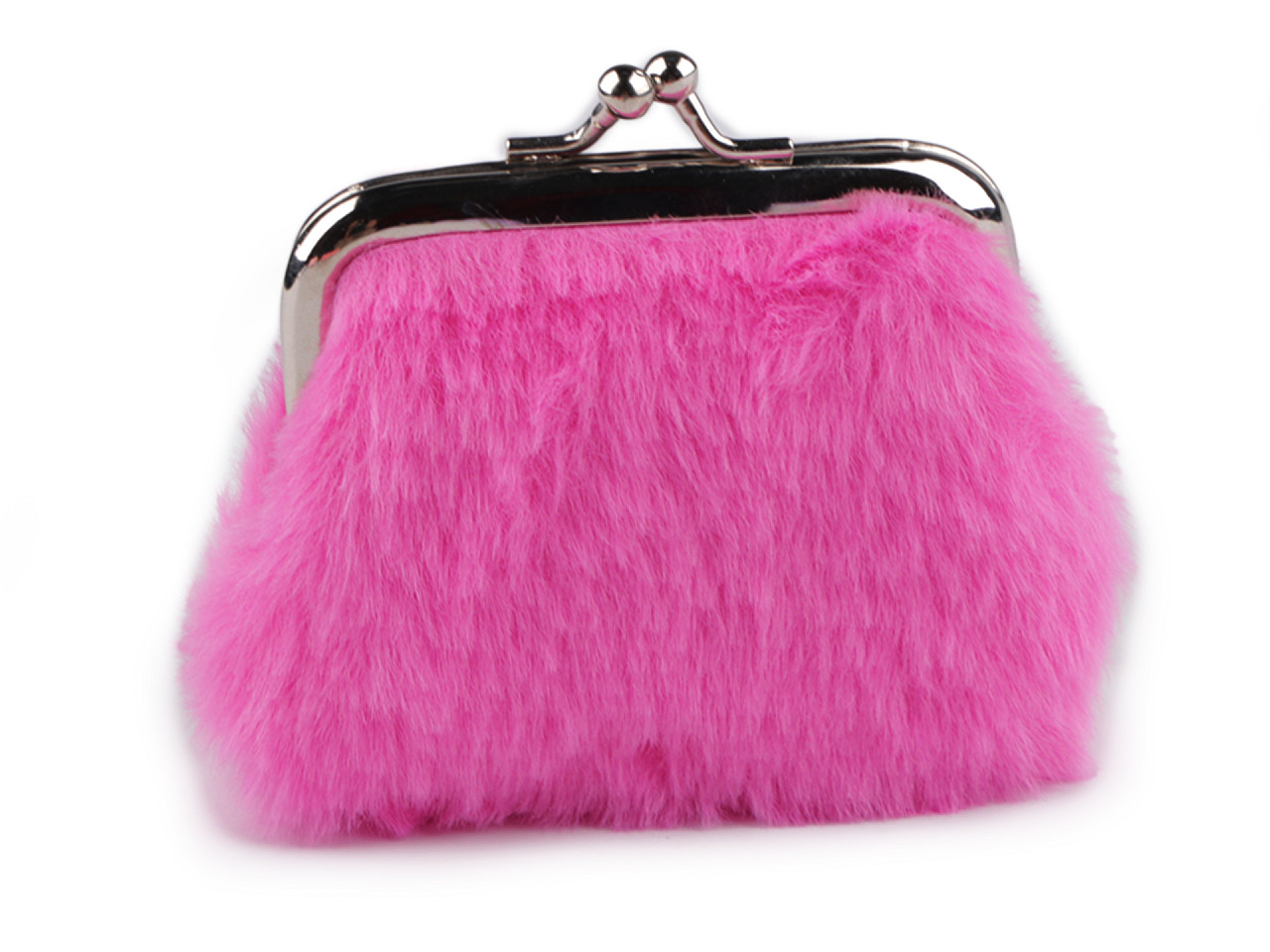 Portofel mic  pentru monede, pluș - Roz (1 Bucată)