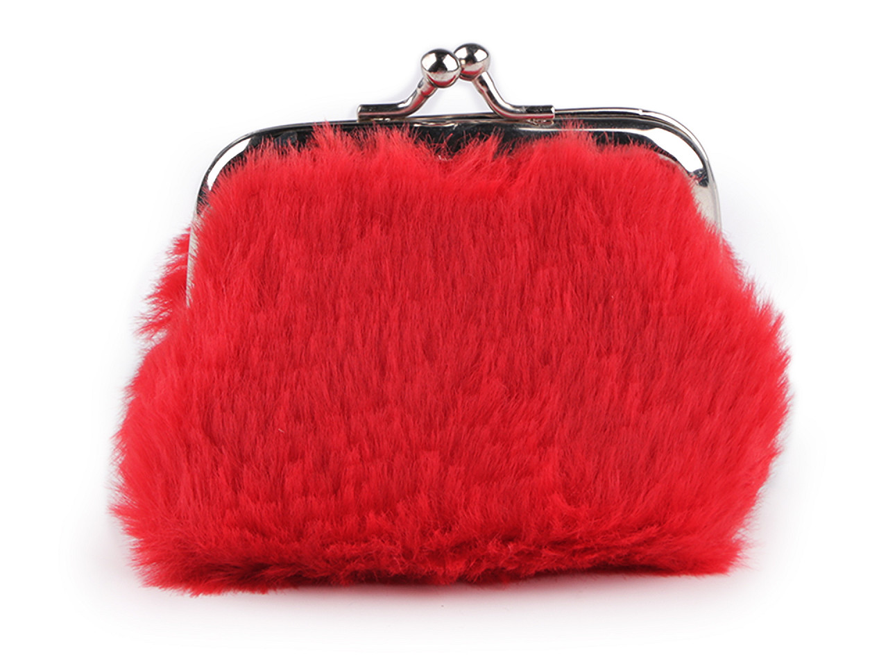 Portofel mic  pentru monede, pluș - Roz (1 Bucată)