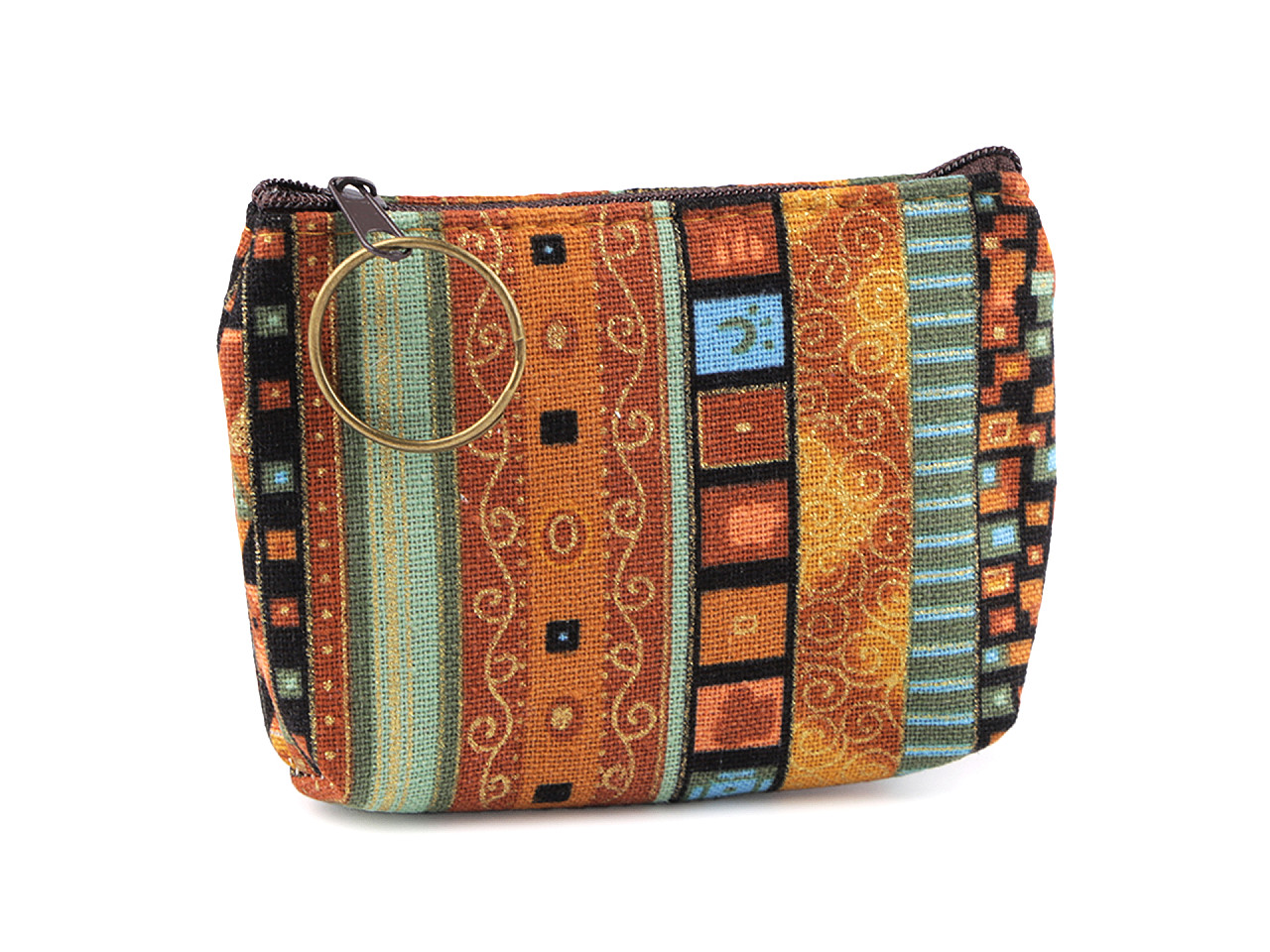 Portofel mic etno 10x8 cm - Maro coniac (1 Bucată)