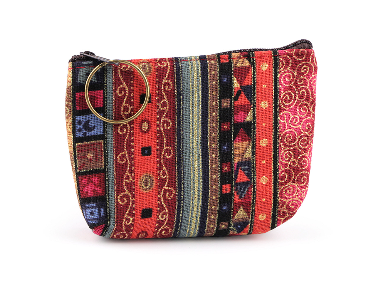 Portofel mic etno 10x8 cm - Maro coniac (1 Bucată)