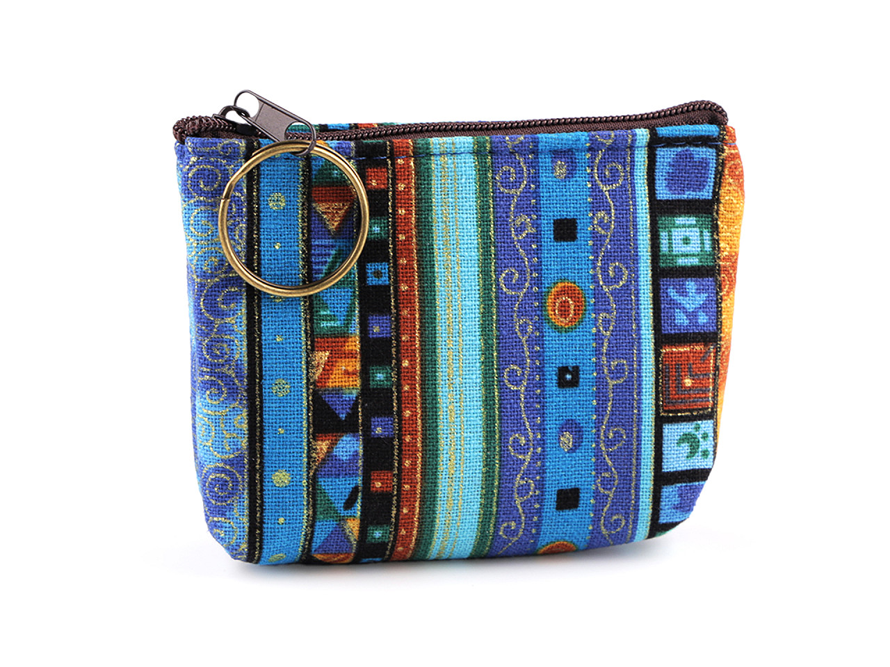 Portofel mic etno 10x8 cm - Maro coniac (1 Bucată)