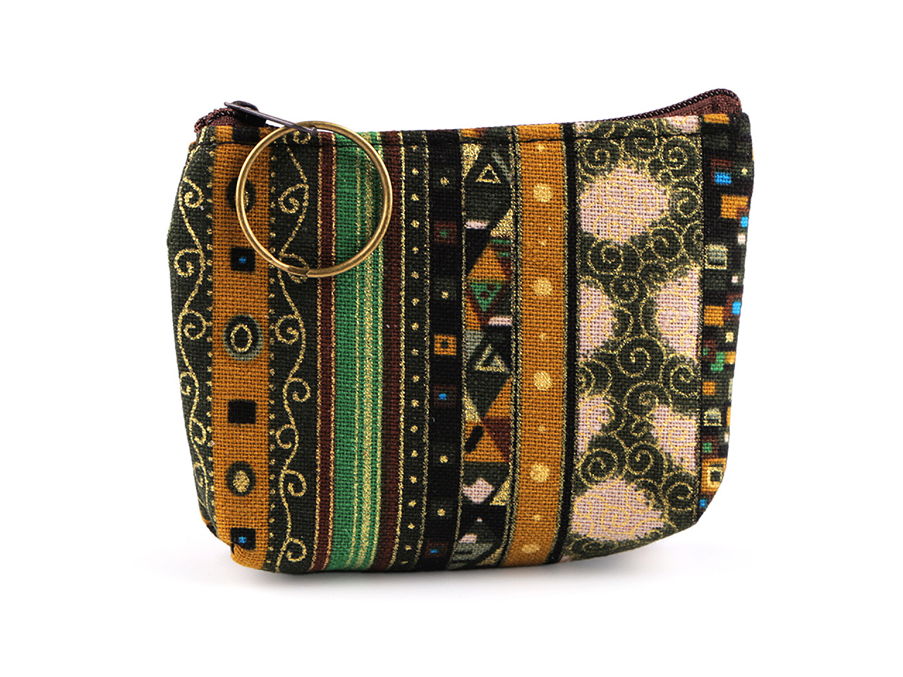 Portofel mic etno 10x8 cm - Maro coniac (1 Bucată)