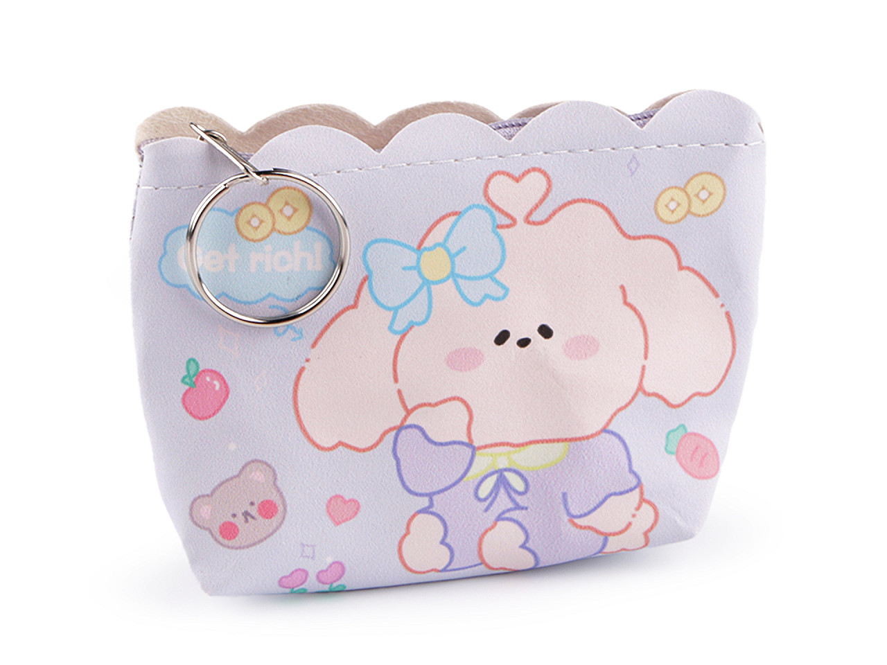 Portofel fete 8,5x10 cm - Mov deschis (1 Bucată)