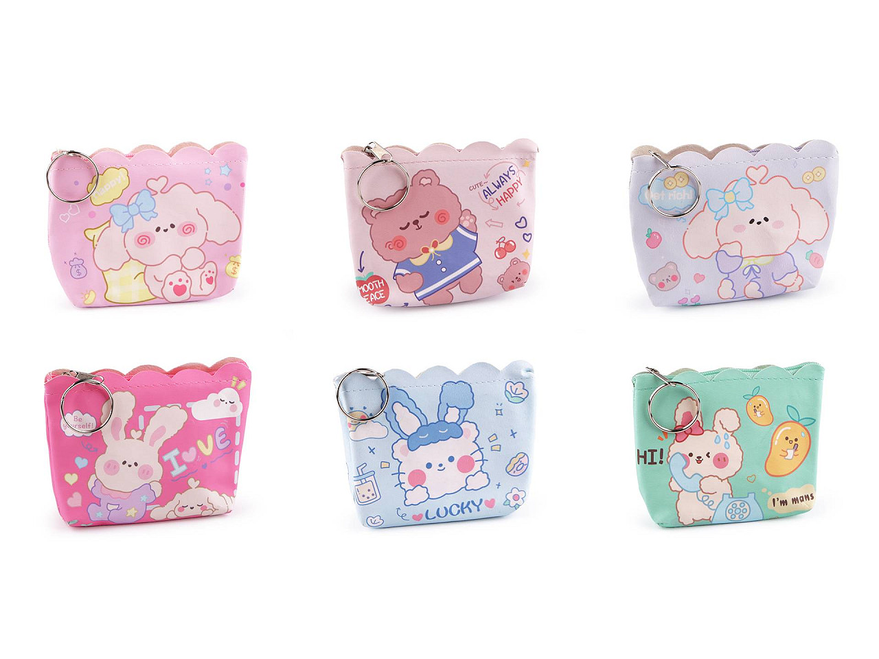 Portofel fete 8,5x10 cm - Mov deschis (1 Bucată)