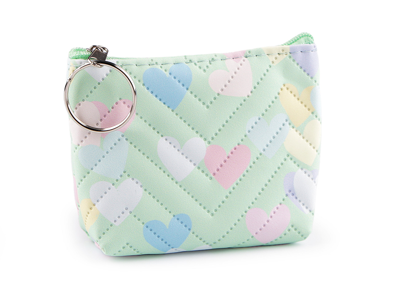 Portofel mic inimă 10,5x8 cm - Verde pastel deschis (1 Bucată)