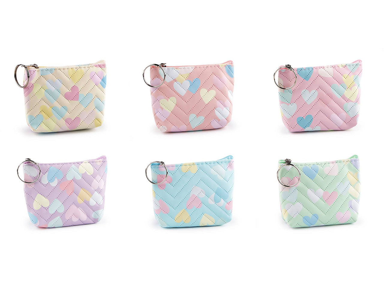 Portofel mic inimă 10,5x8 cm - Verde pastel deschis (1 Bucată)