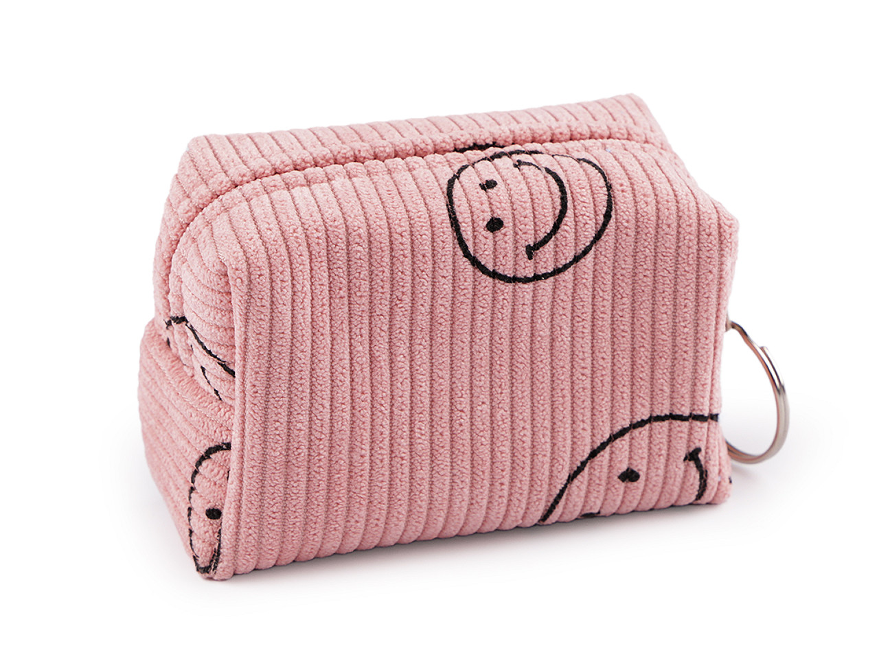 Borsetă fete smiley 9x6 cm - Mov deschis (1 Bucată)