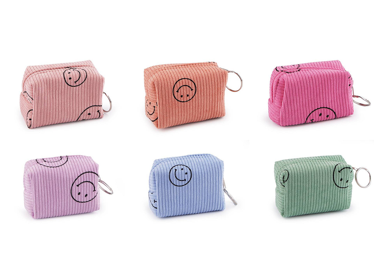 Borsetă fete smiley 9x6 cm - Mov deschis (1 Bucată)