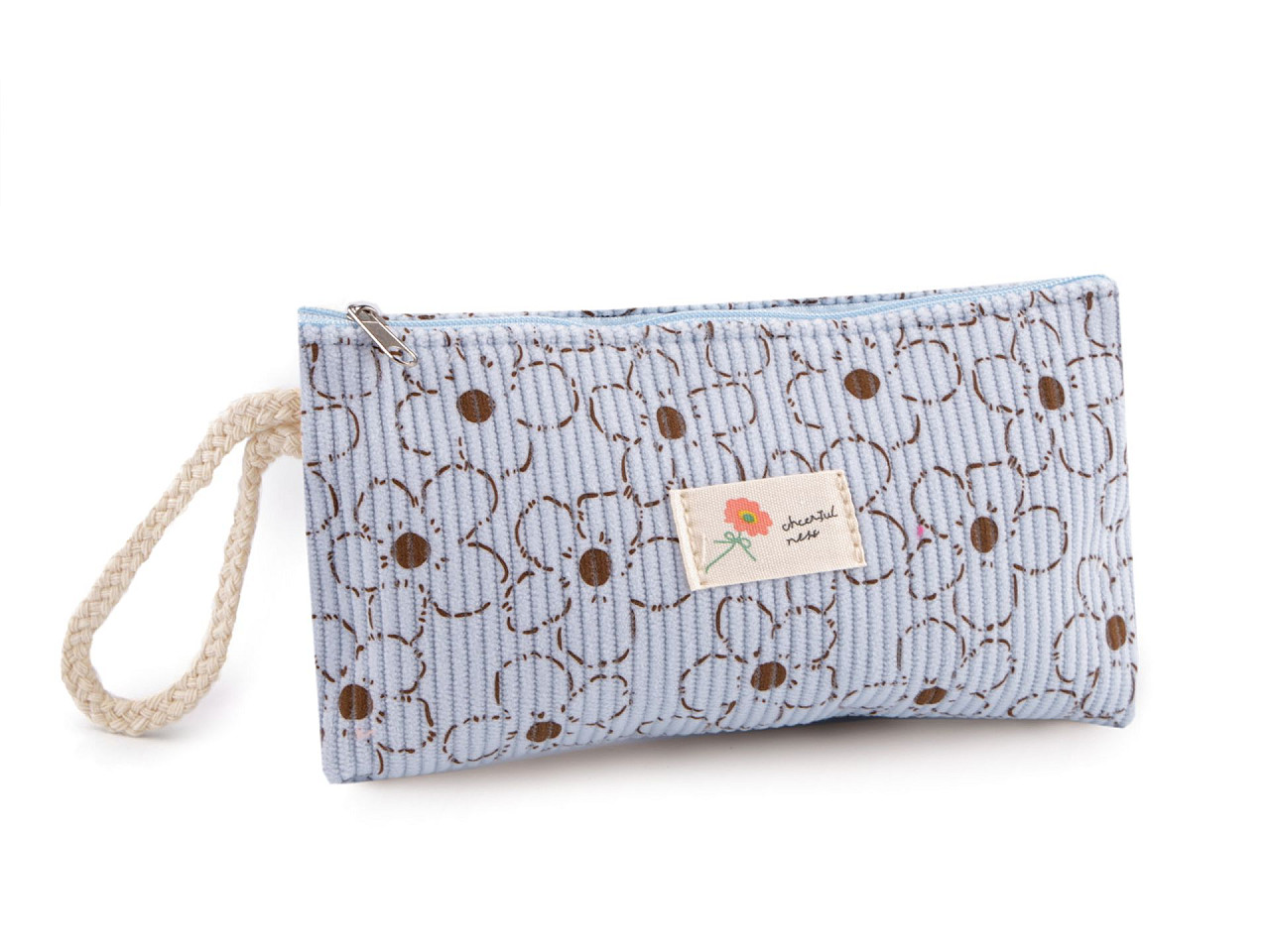 Borseta textila pentru articole 18,5x10 cm - Albastru deschis (1 Bucată)