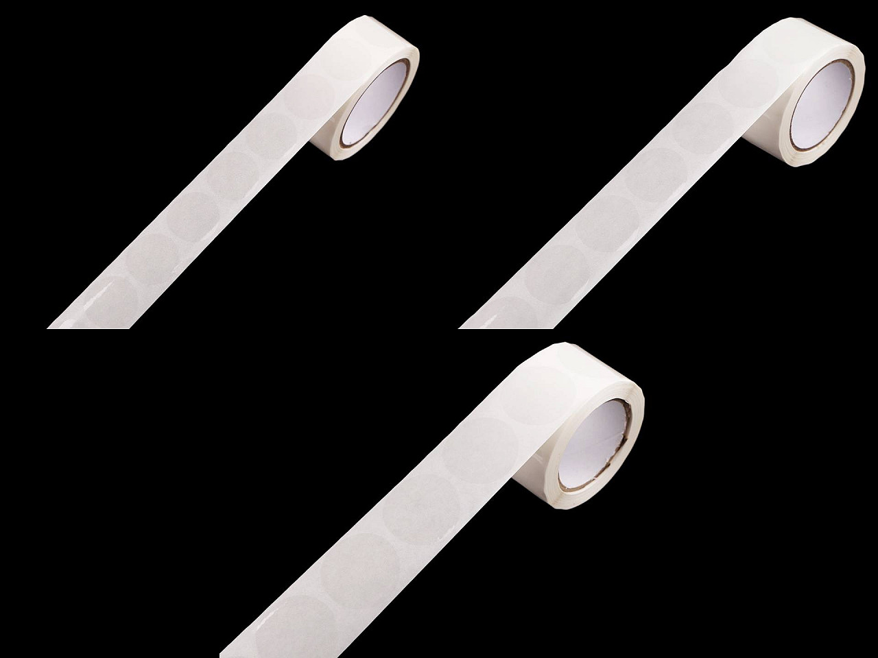 Autocolante rotunde pe rola ø2; 2,5; 3 cm - Transparent (1 Bucată)