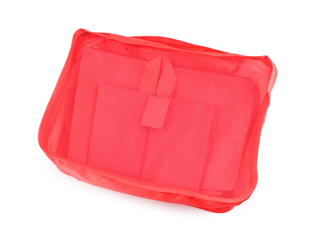 Set de 7 organizatoare pentru valiza de voiaj - Roșu coral (1 Set)