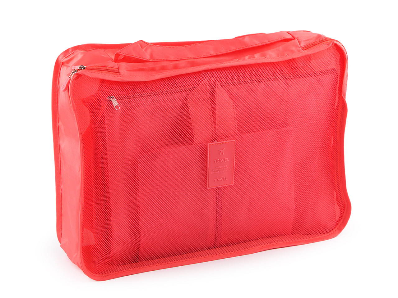 Set de 7 organizatoare pentru valiza de voiaj - Roșu coral (1 Set)