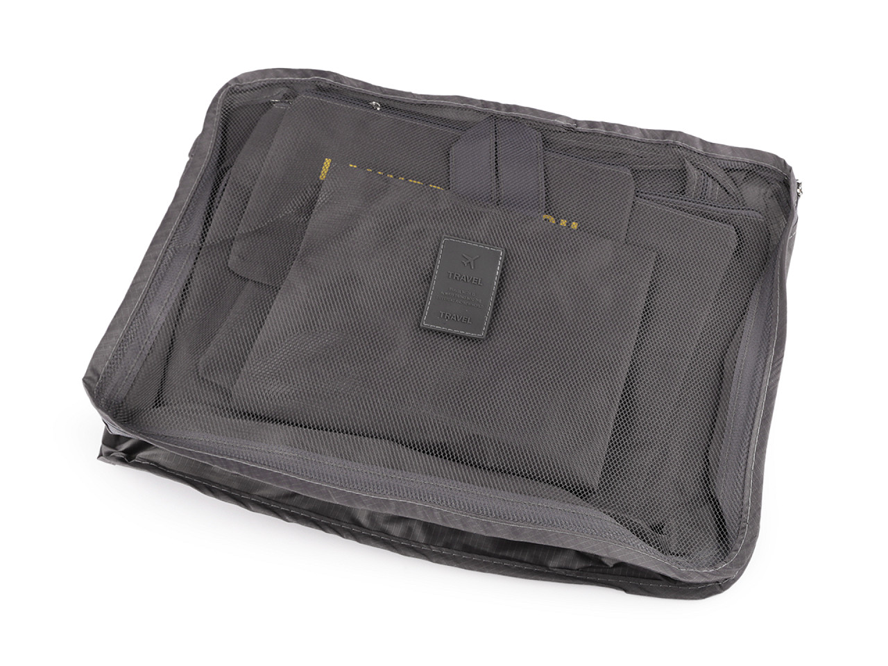 Set de 7 organizatoare pentru valiza de voiaj - Roșu coral (1 Set)