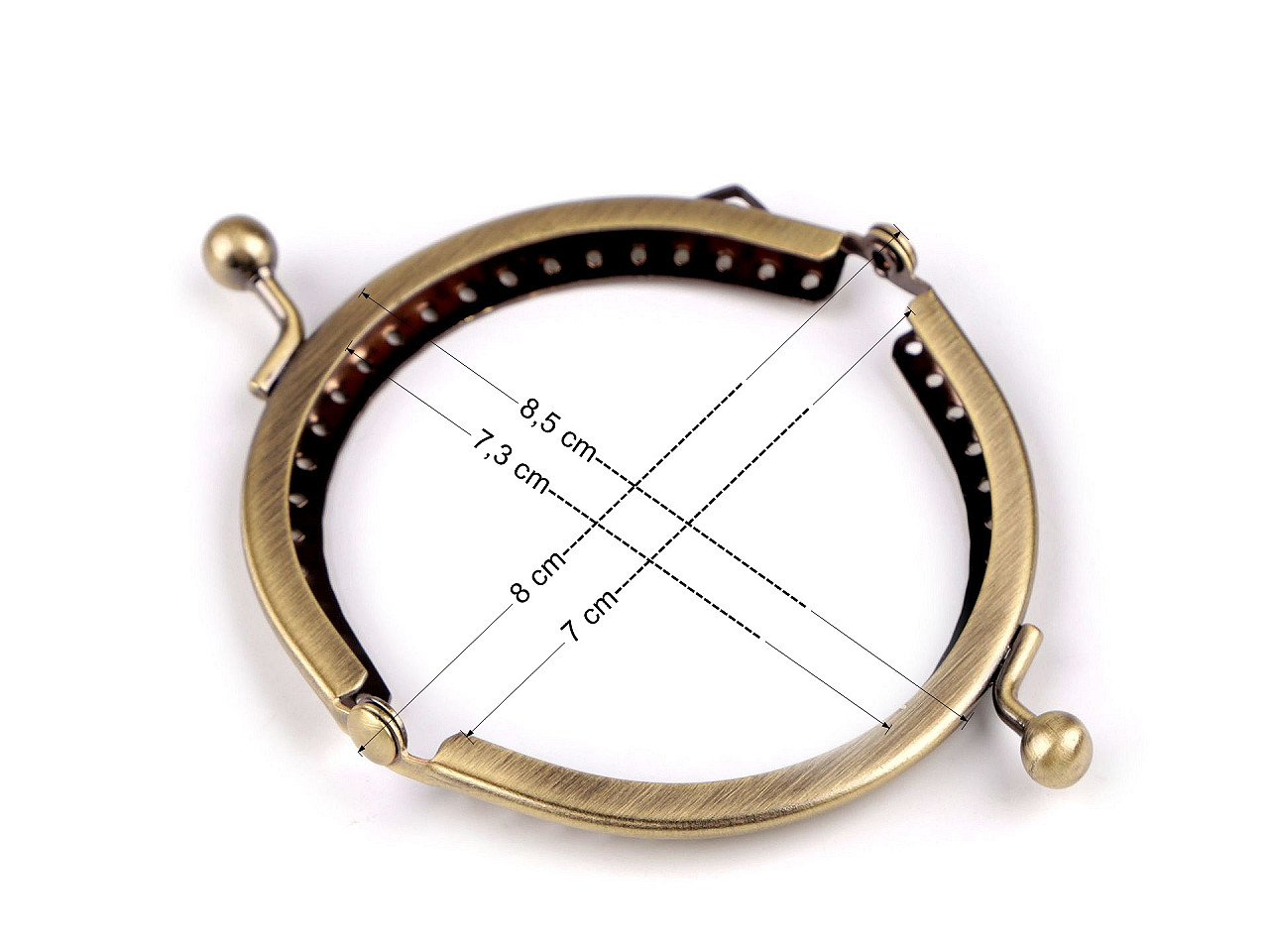 Ramă portofel 8x8,5 cm - Auriu (1 Bucată)