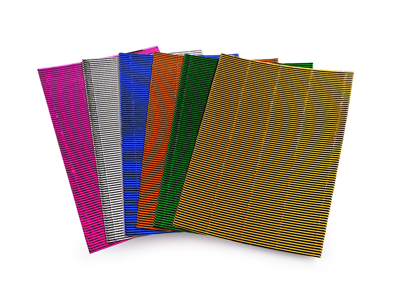 Hartie ondulata efect metalic/carton mix de culori - Mix (1 Sac)