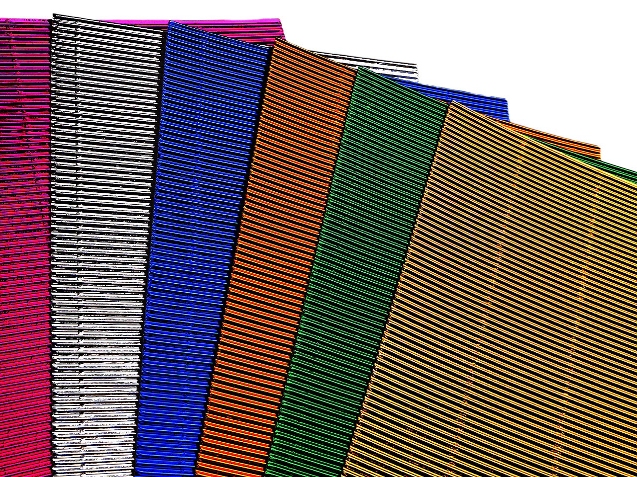 Hartie ondulata efect metalic/carton mix de culori - Mix (1 Sac)