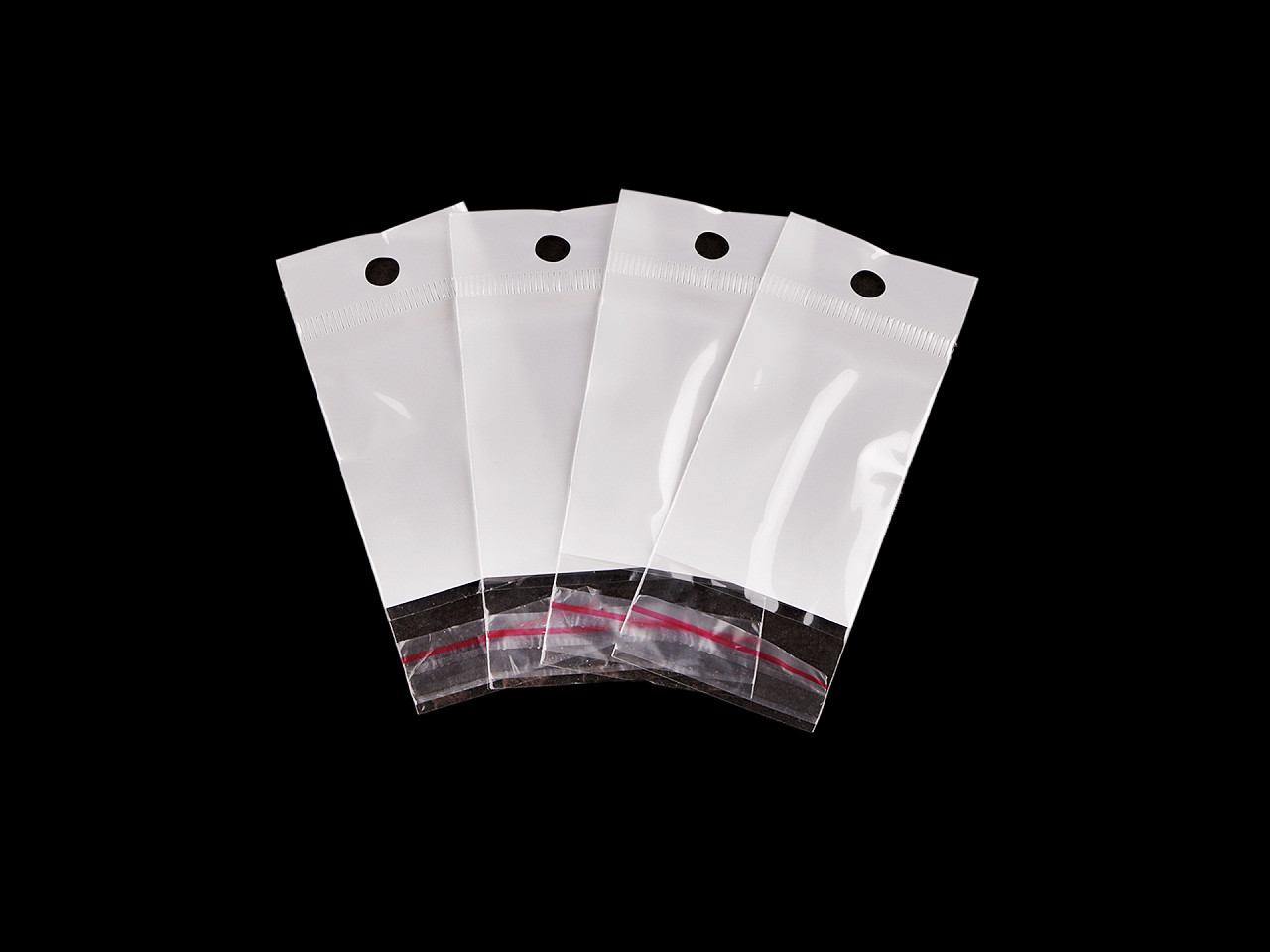 Punga cu clapeta adeziva si agatatoare 4x6 cm - Alb (100 Bucăți)