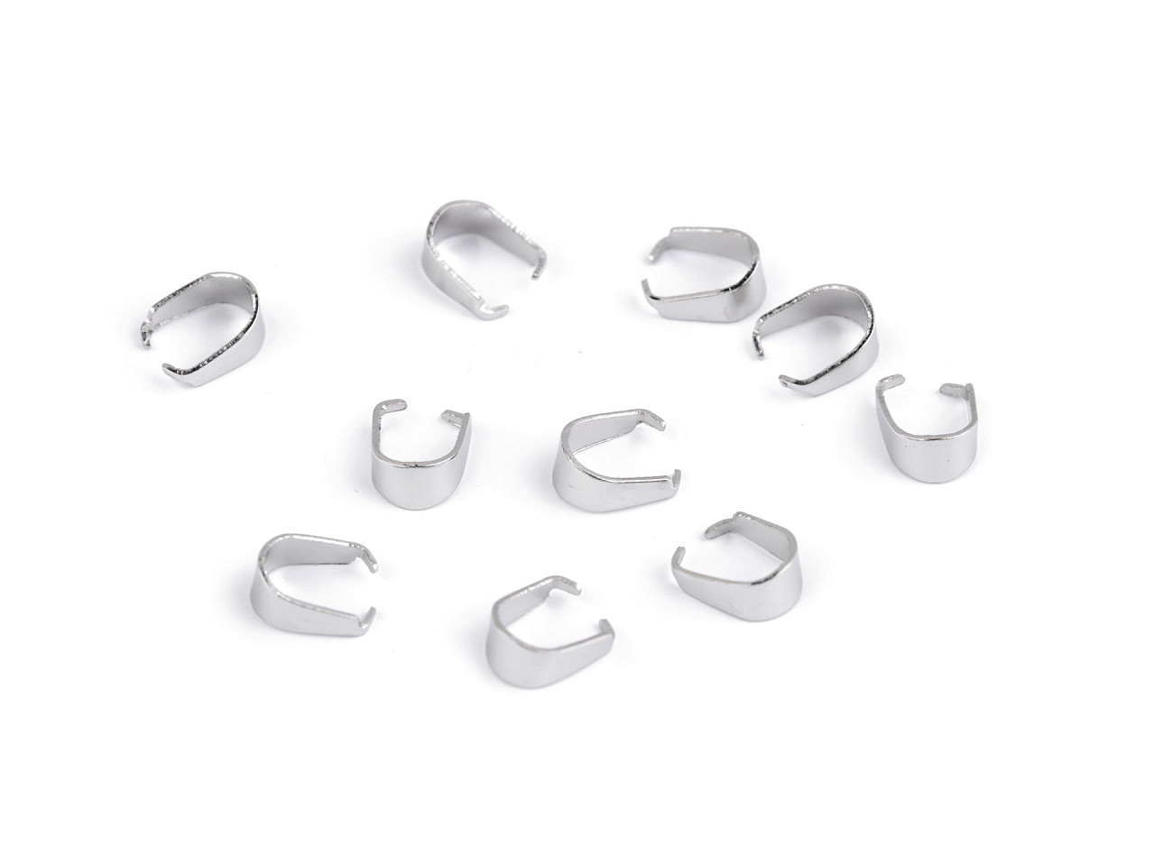 Inel de legătură din oțel inoxidabil pentru bijuterii - Platinum (10 Bucăți)