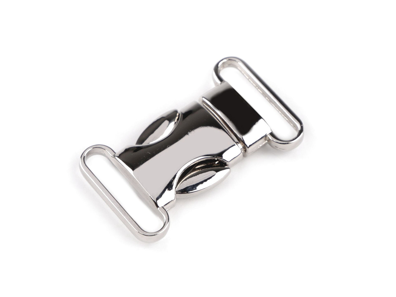 Catarama trident din metal, latime 20 mm - Nichel (10 Perechi)