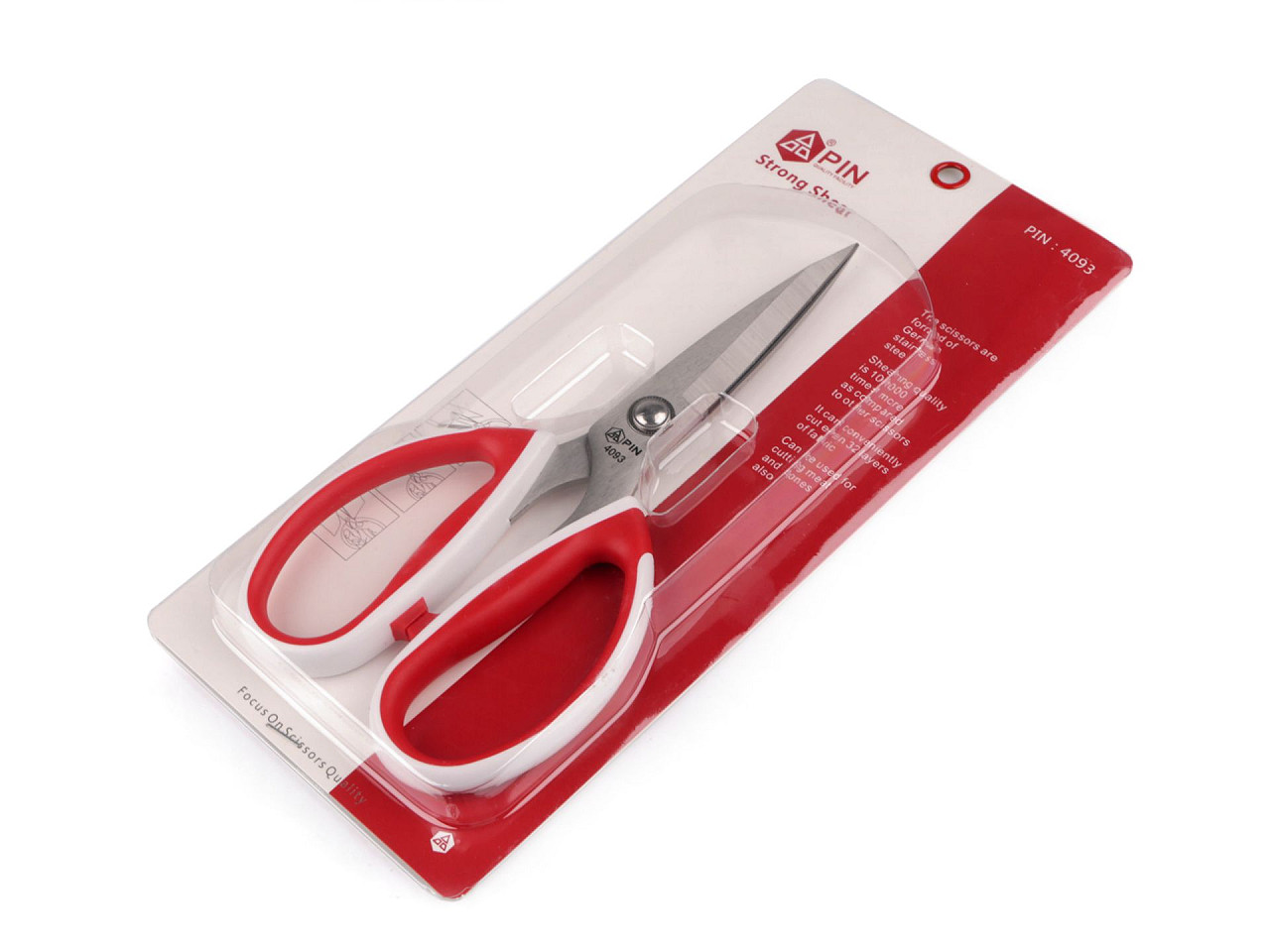 Foarfece pin lungime 23 cm - Roșu (1 Bucată)