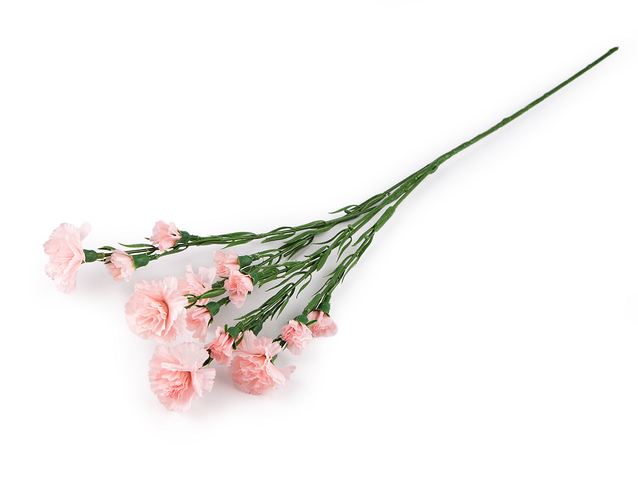 Buchet artificial de garoafe mini - Roz deschis (5 Bucăți)