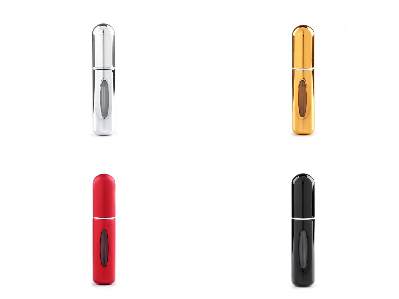 Atomizor de parfum de călătorie reîncărcabil 8 cm - Argintiu (1 Bucată)