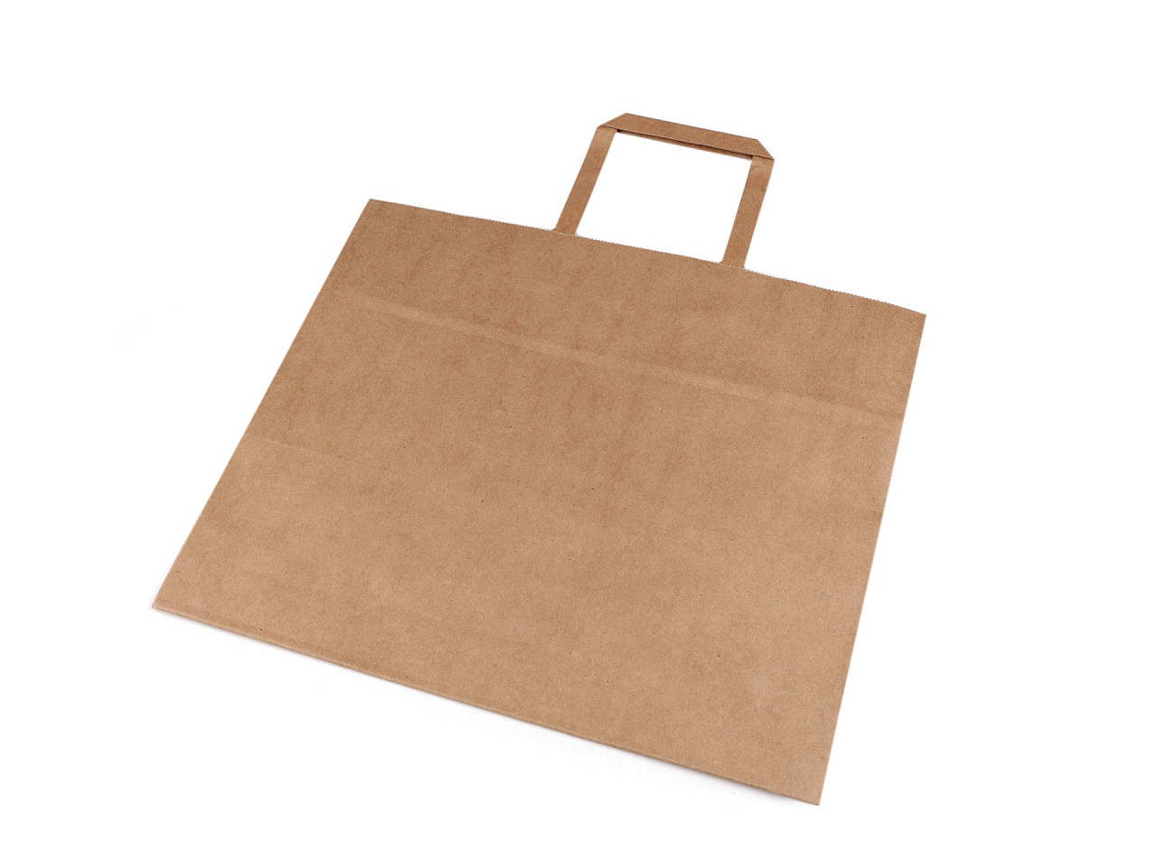 Sacosa de hartie cu fund lat 32x27 cm - Maro natural (25 Bucăți)