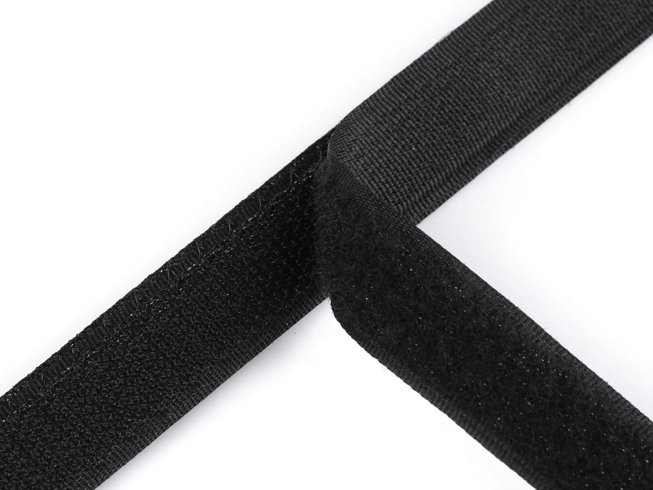 Velcro arici + pluș lățime 20 mm pes - Alb (25 Metri)