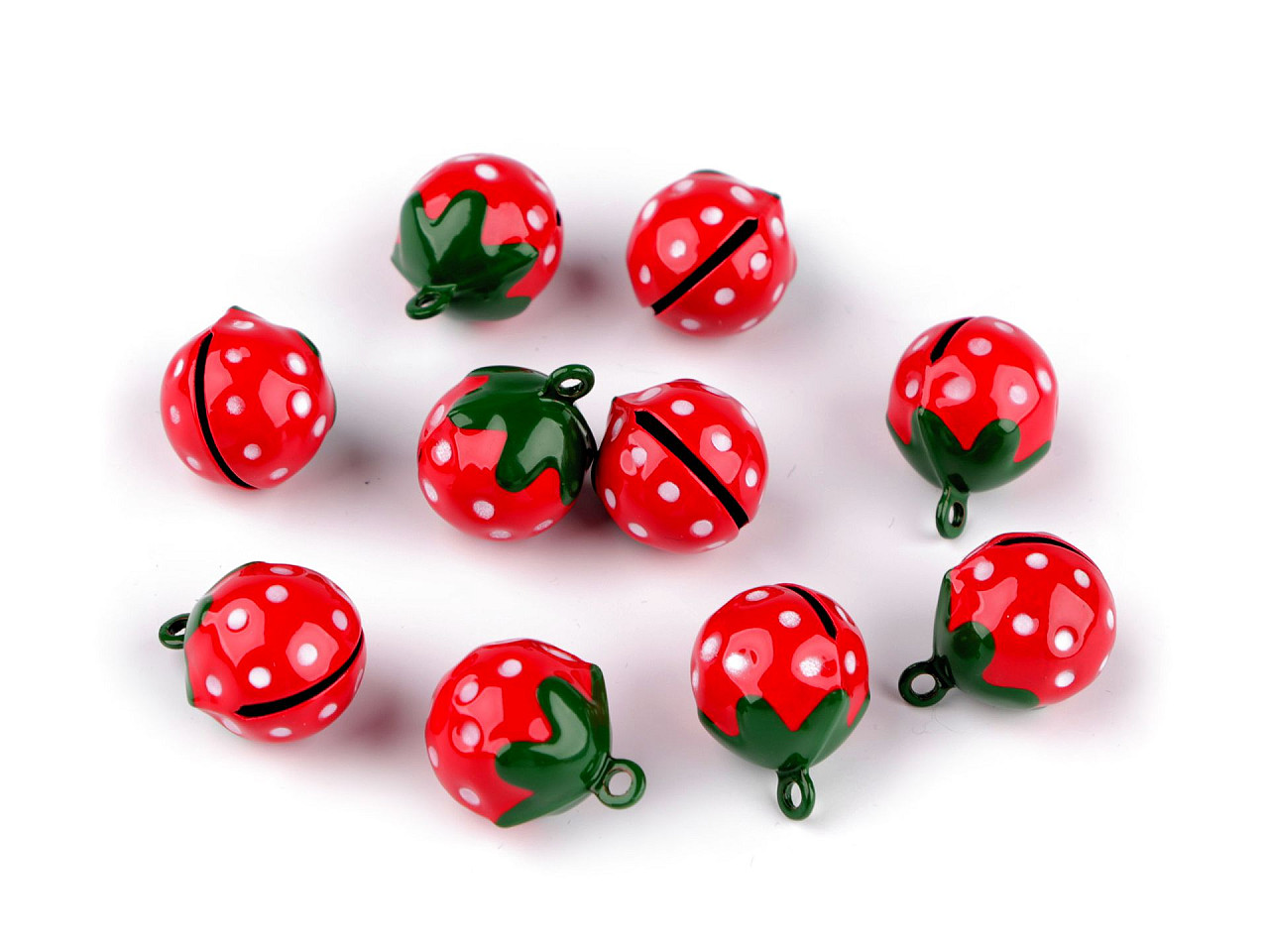 Clopoței căpșuni ø17 mm - Roșu (2 Bucăți)