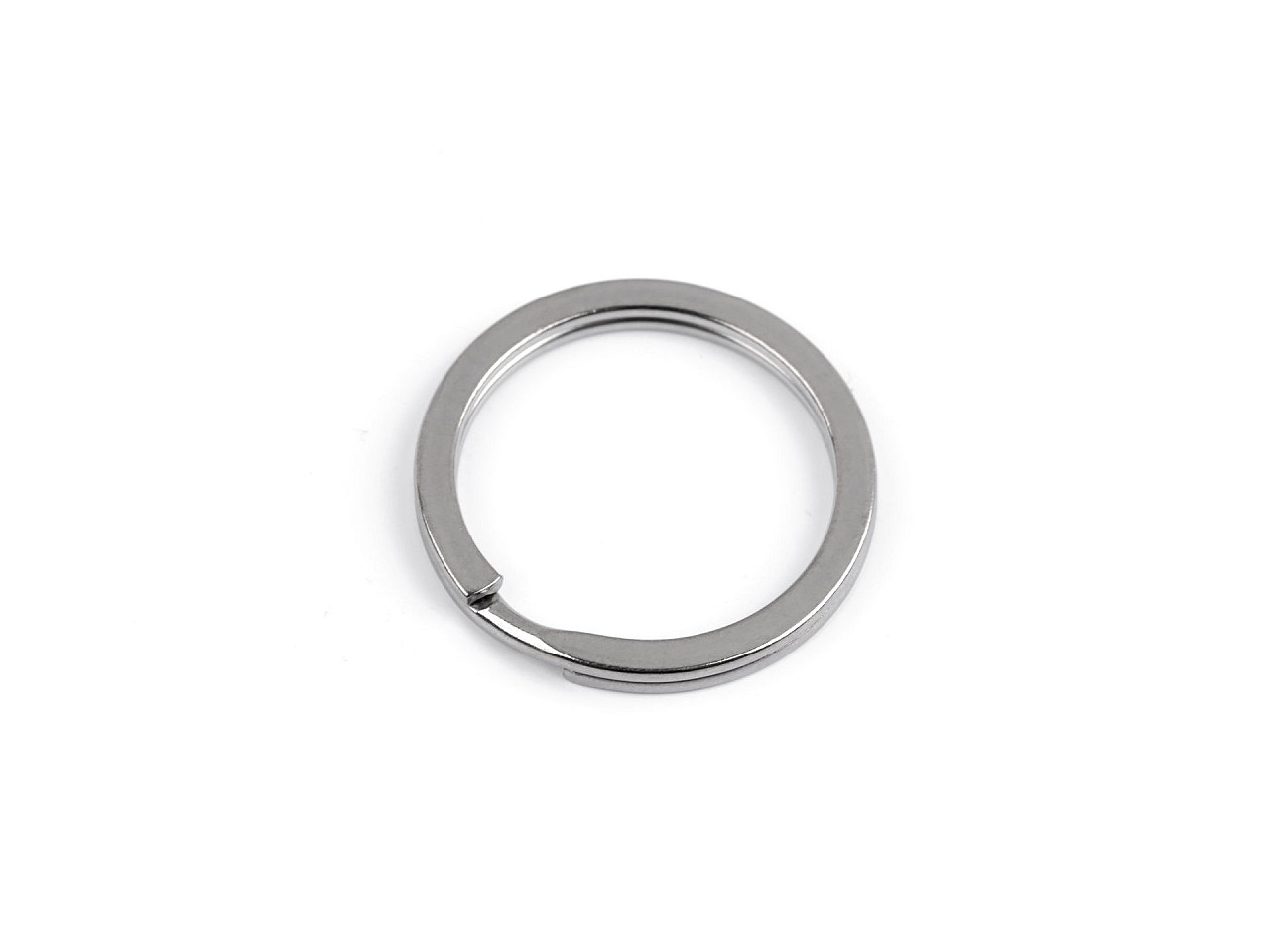 Inel pentru chei din oțel chirurgical ø25; 28; 32 mm plat - Nichel (50 Bucăți)