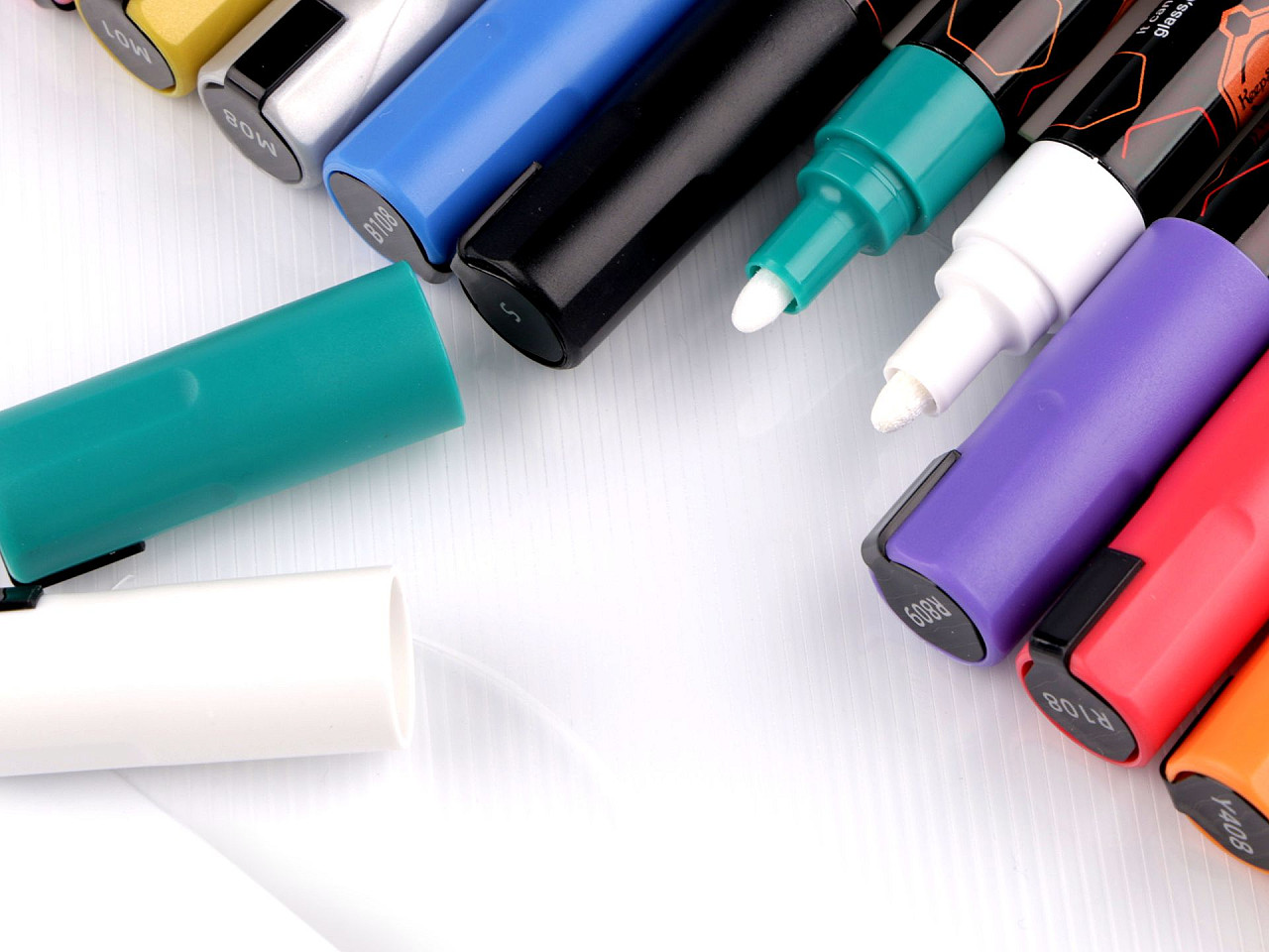 Set de 12 markere acrilice creative, 4 mm - Mix (1 Set)