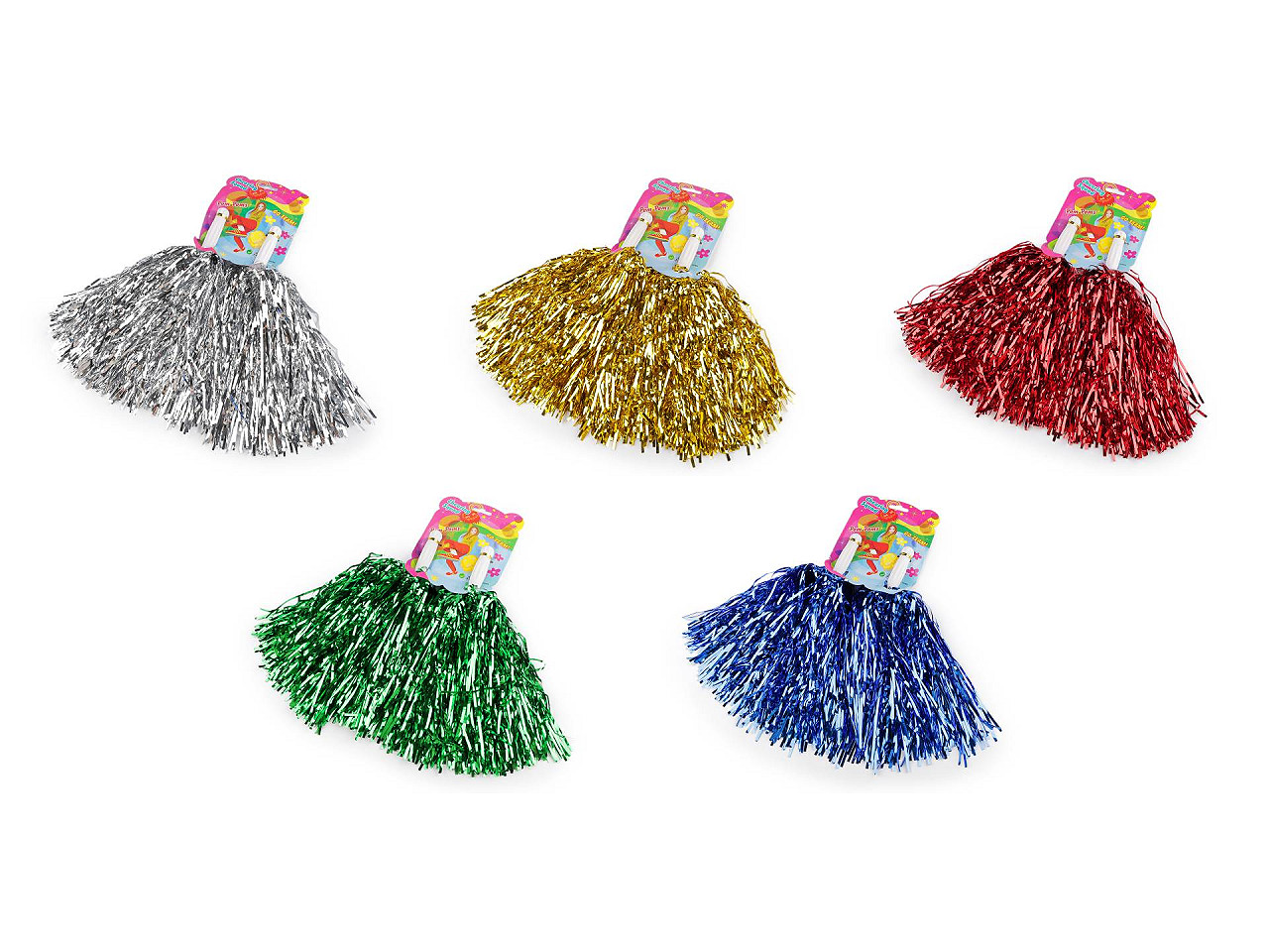 Pompon majorete 2 buc - Albastru regal (1 Set)