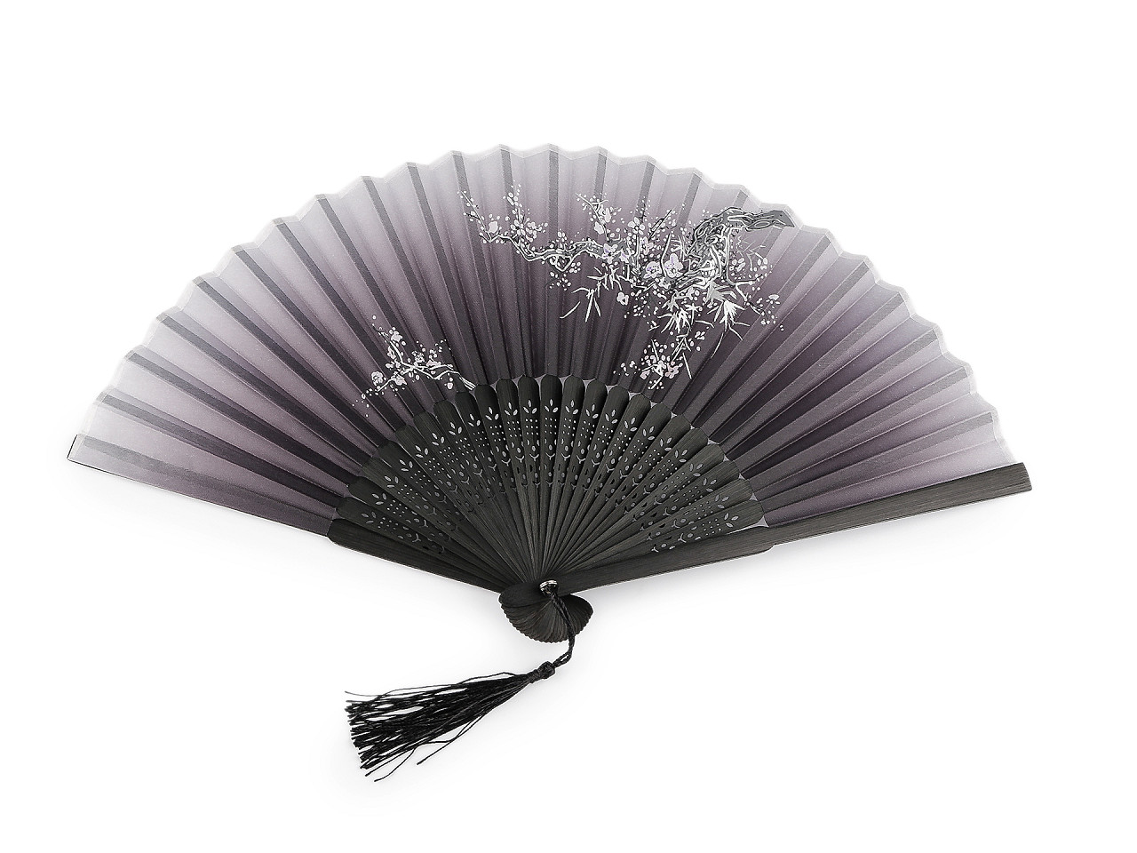 Evantai textil cu detalii metalice - Roșu (1 Bucată)