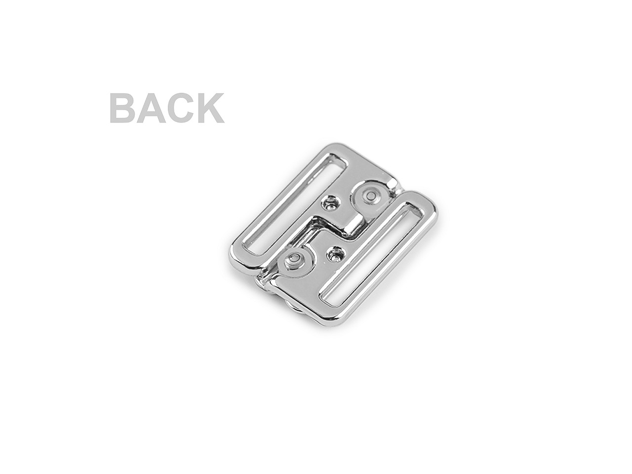 Închizătoare metalică costum de baie, lățime 14 mm - Nichel (10 Perechi)