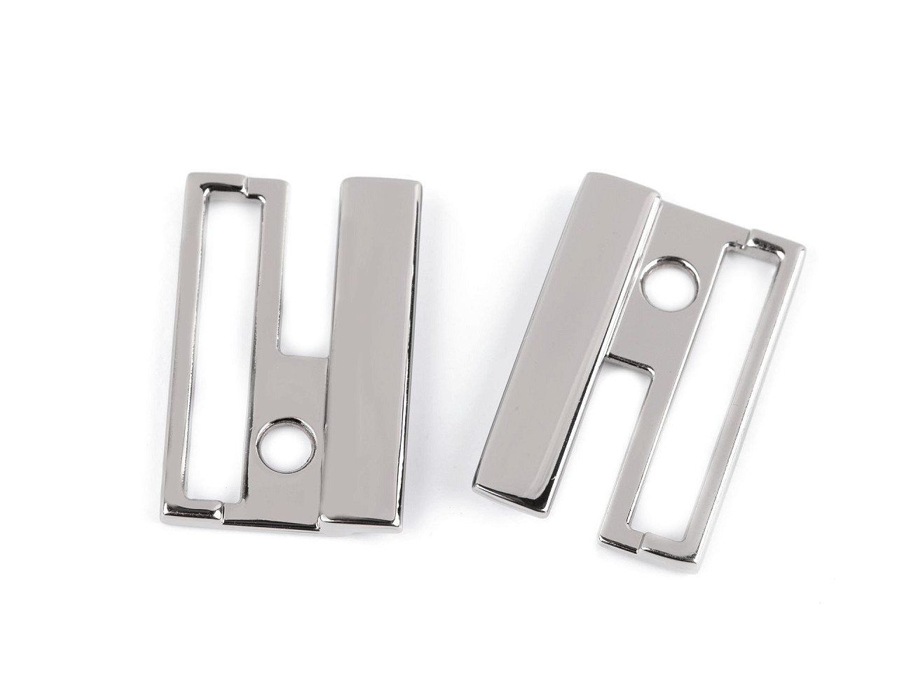 Închizătoare metalică lățime 25 mm - Nichel (1 Pereche)