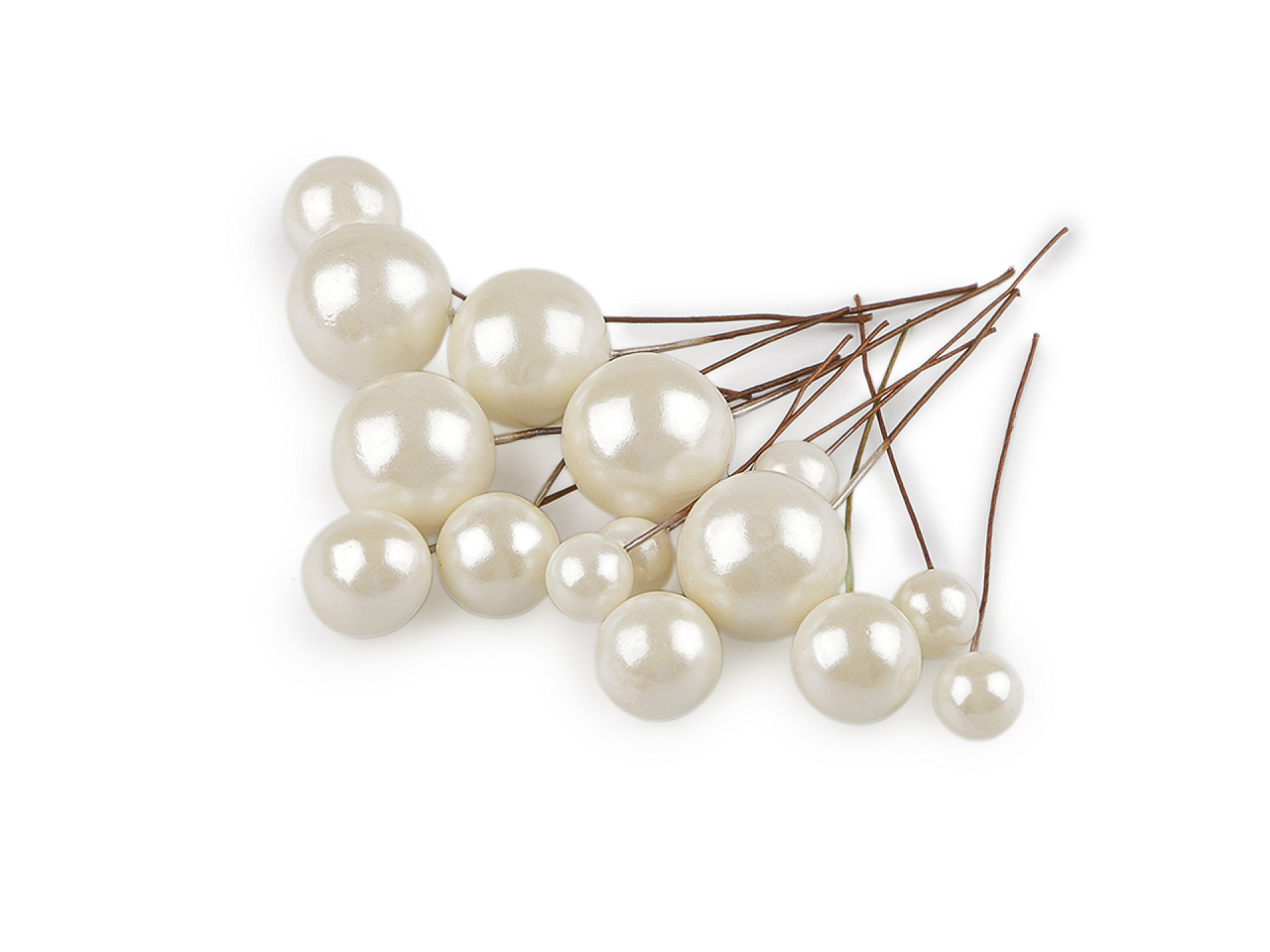 Fructe de pădure pe sârmă - mix de dimensiuni - Argintiu (1 Sac)